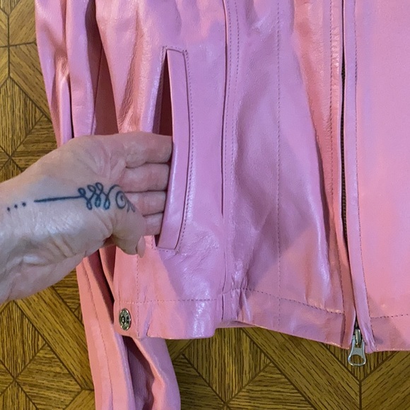 Wilson’s Leather Maxima Pink Leather Riding Jacket - Picture 3 of 10